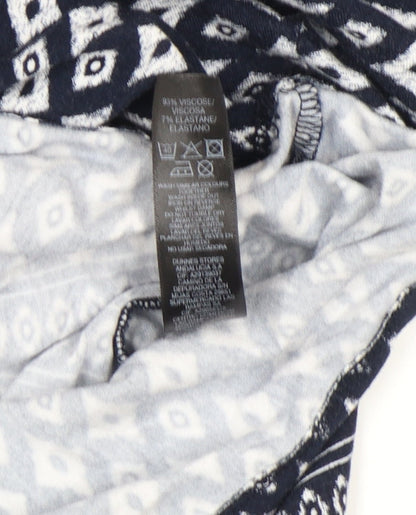 Dunnes Stores Women Blue Geometric Shift Dress Size 10