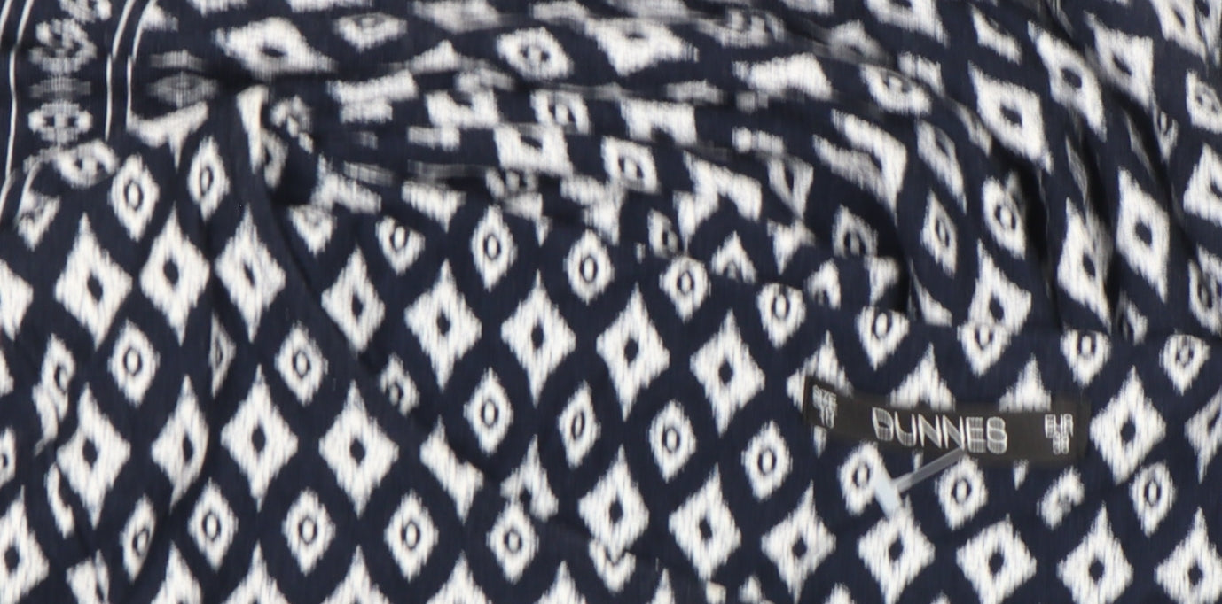 Dunnes Stores Women Blue Geometric Shift Dress Size 10