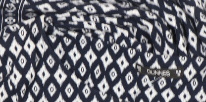 Dunnes Stores Women Blue Geometric Shift Dress Size 10