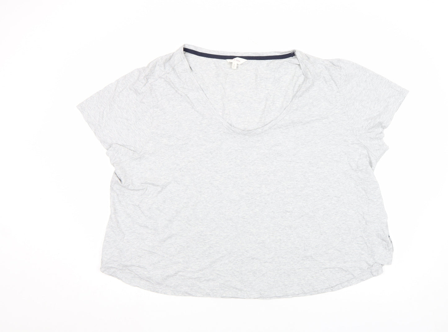 Womens UK Size 24 Marks and Spencer Grey Basic T-Shirt