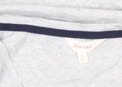 Womens UK Size 24 Marks and Spencer Grey Basic T-Shirt