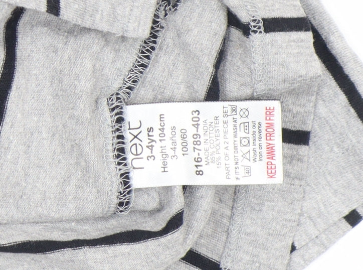Boys UK Size 3-4 Years NEXT Grey Basic T-Shirt