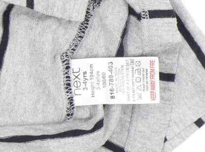 Boys UK Size 3-4 Years NEXT Grey Basic T-Shirt