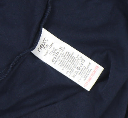 Next Boys Blue 11 Years Cotton Short Sleeve Crew Neck T-Shirt