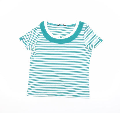 Womens UK Size M Bm Casual Blue Basic T-Shirt
