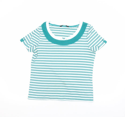 Womens UK Size M Bm Casual Blue Basic T-Shirt