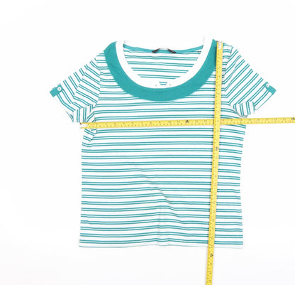 Womens UK Size M Bm Casual Blue Basic T-Shirt