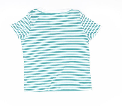 Womens UK Size M Bm Casual Blue Basic T-Shirt