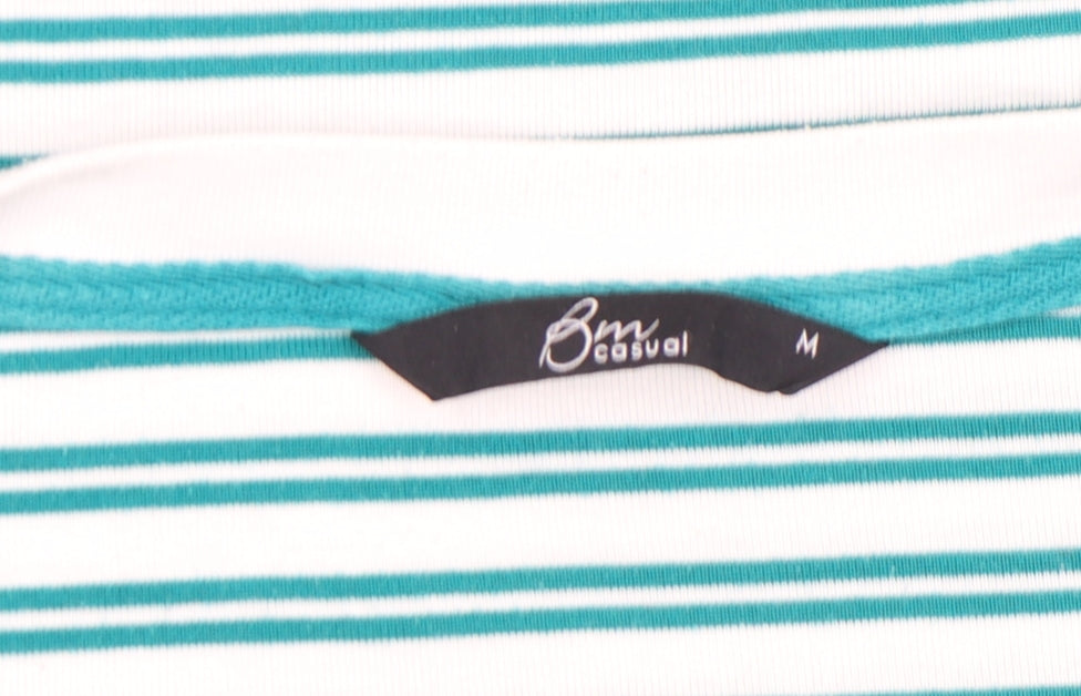 Womens UK Size M Bm Casual Blue Basic T-Shirt