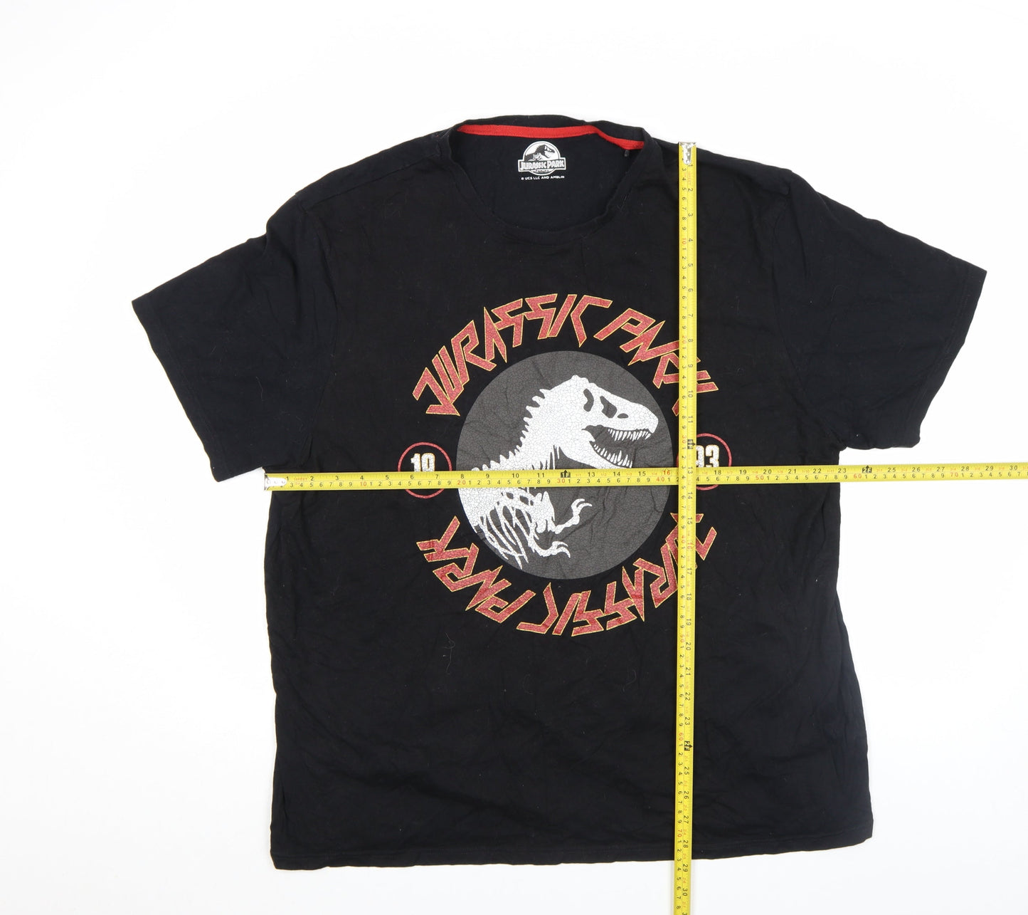 George Men’s Black Jurassic Park Graphic T-Shirt 2XL Cotton