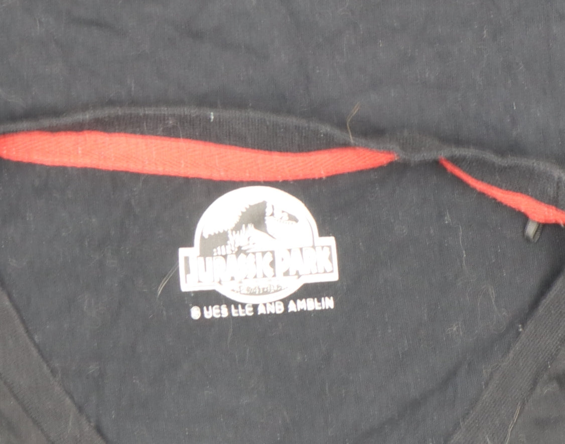 George Men’s Black Jurassic Park Graphic T-Shirt 2XL Cotton