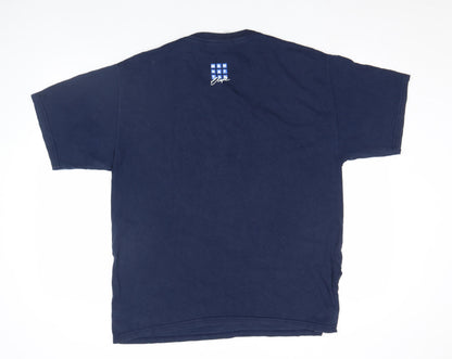 Mens UK Size L Gildan Blue  T-Shirt