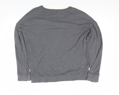 Stateside Men’s Grey Cotton Long Sleeve Crew Neck Top Size S