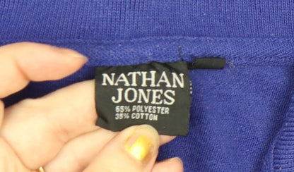 Mens UK Size L Nathan Jones Polyester Blend Polo Shirt