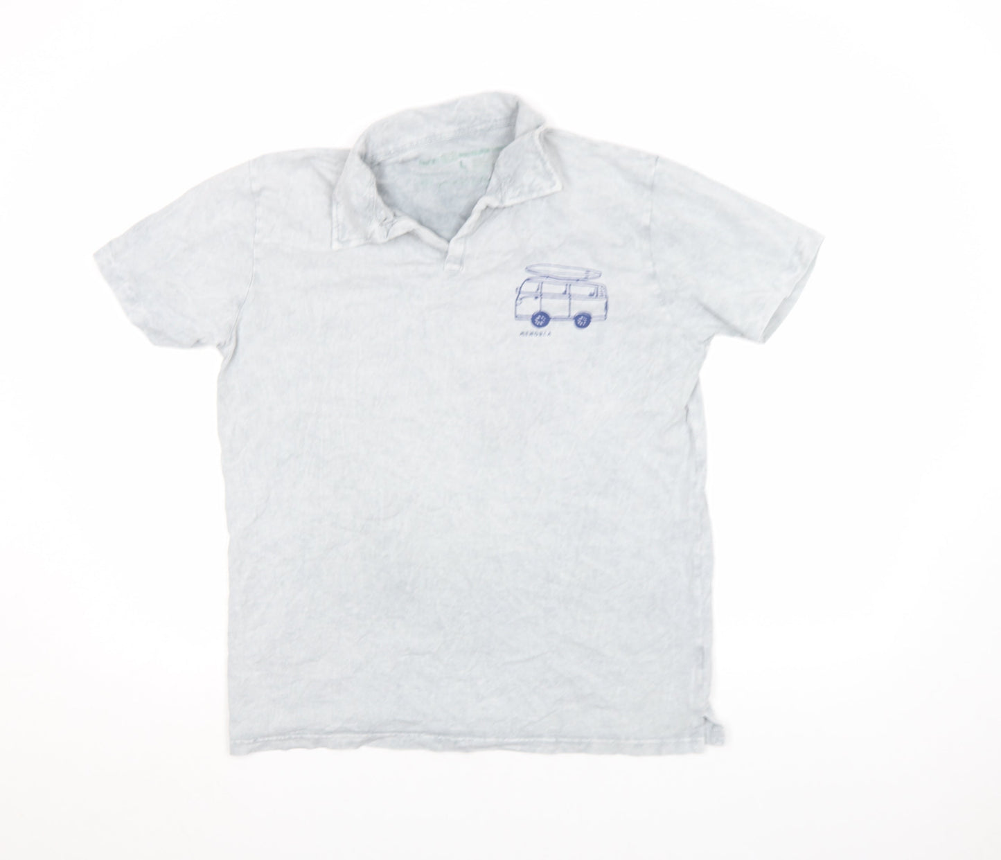 Mens UK Size L Finestra Cotton Blend Polo Shirt