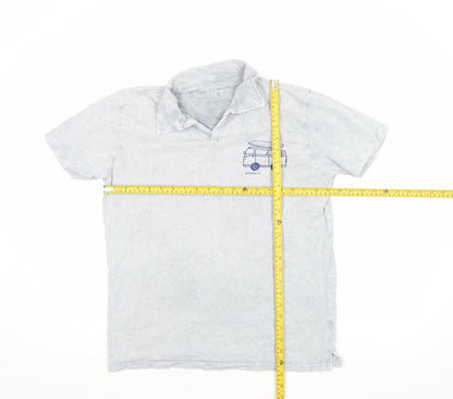 Mens UK Size L Finestra Cotton Blend Polo Shirt