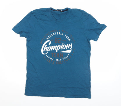 Mens UK Size M Pep&Co Blue  T-Shirt