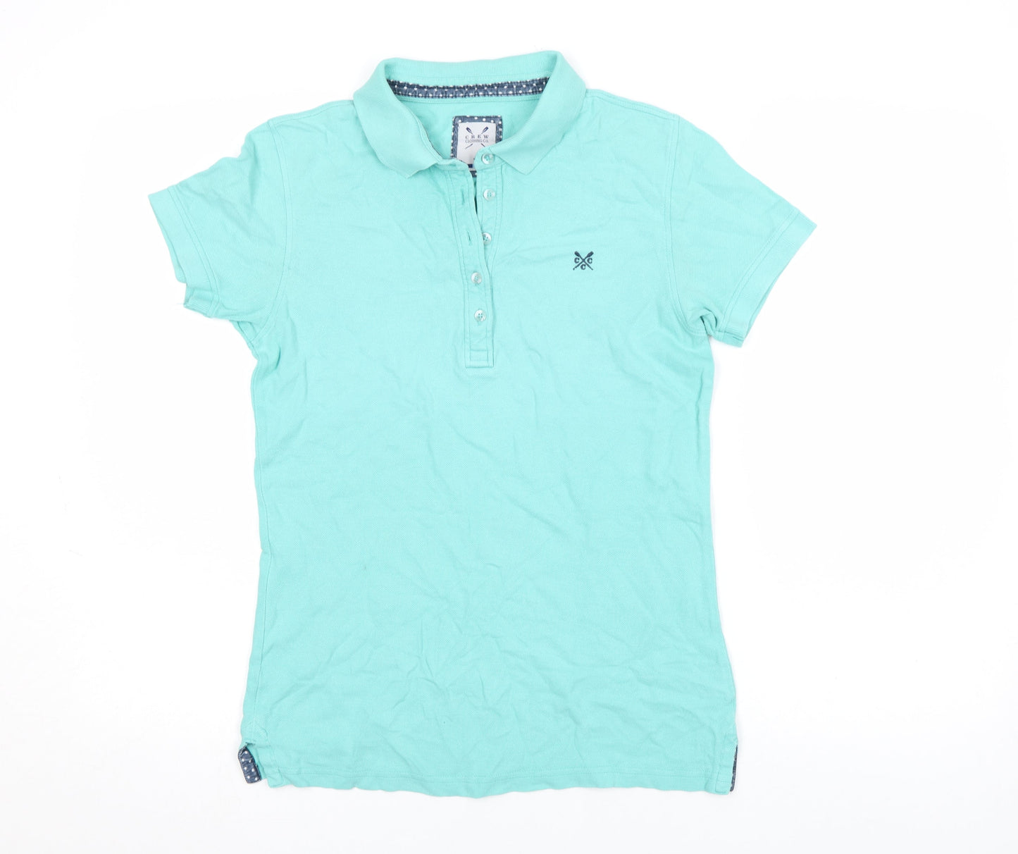 Crew Clothing Co Women’s Mint Green Cotton Polo Shirt Size 10