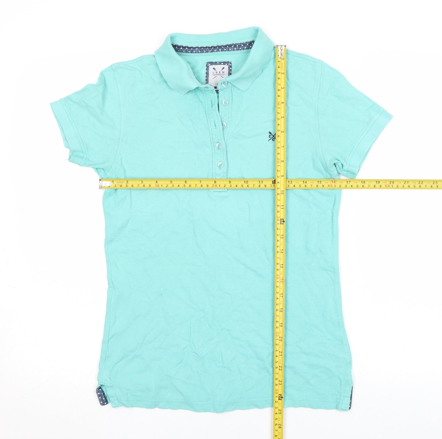 Crew Clothing Co Women’s Mint Green Cotton Polo Shirt Size 10