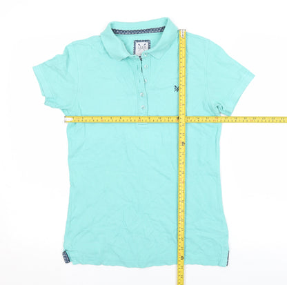 Crew Clothing Co Women’s Mint Green Cotton Polo Shirt Size 10