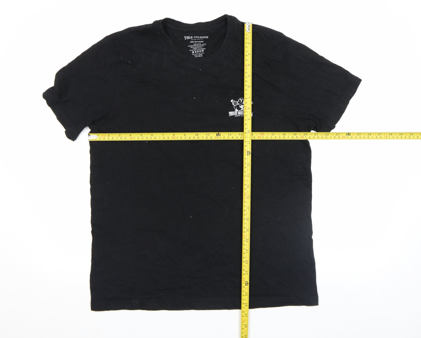 True Religion Men's Black Medium Graphic Cotton T-Shirt