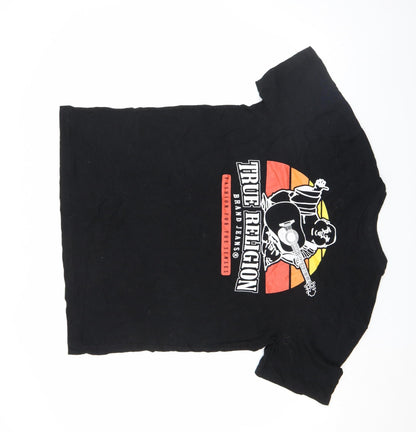 True Religion Men's Black Medium Graphic Cotton T-Shirt
