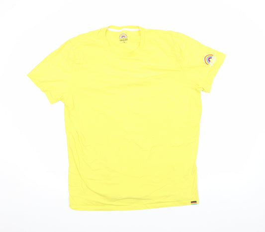 Mens UK Size XL Hollister Yellow  T-Shirt