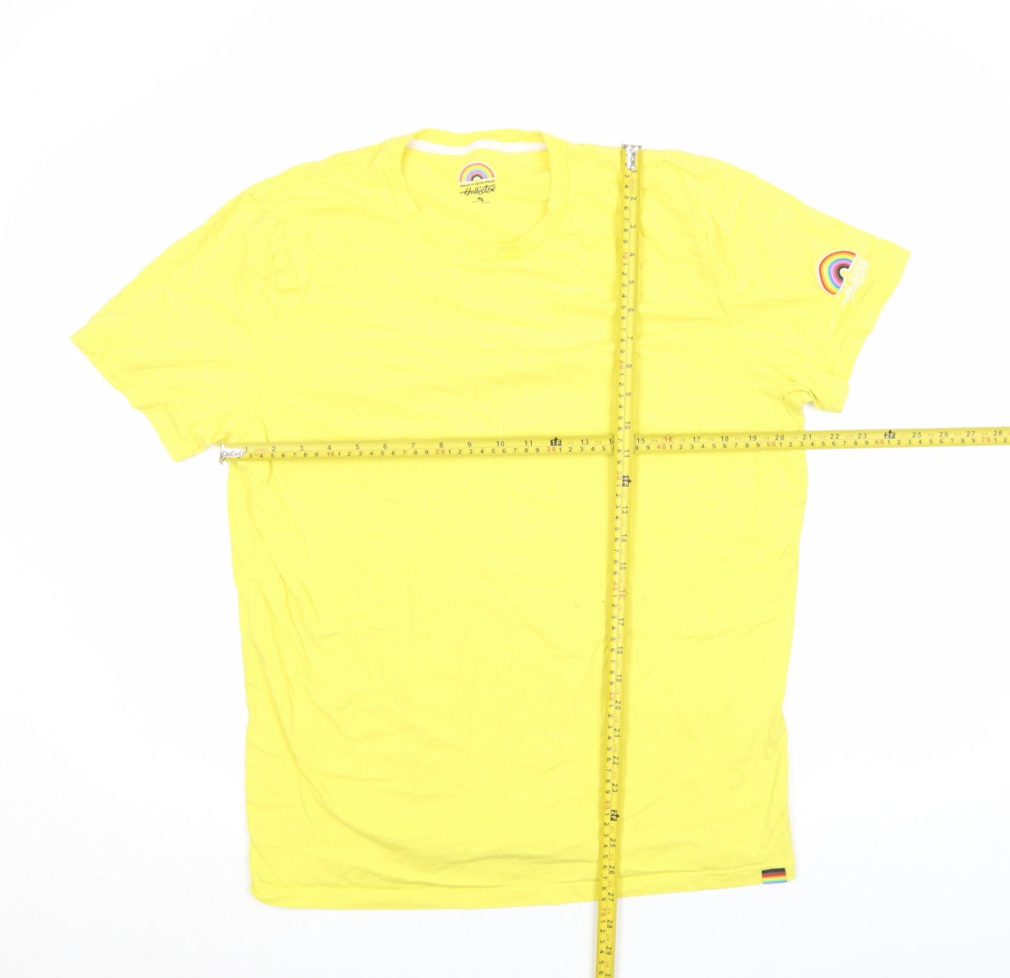Mens UK Size XL Hollister Yellow  T-Shirt