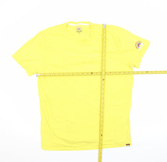 Mens UK Size XL Hollister Yellow  T-Shirt