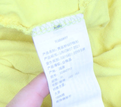 Mens UK Size XL Hollister Yellow  T-Shirt