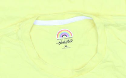 Mens UK Size XL Hollister Yellow  T-Shirt