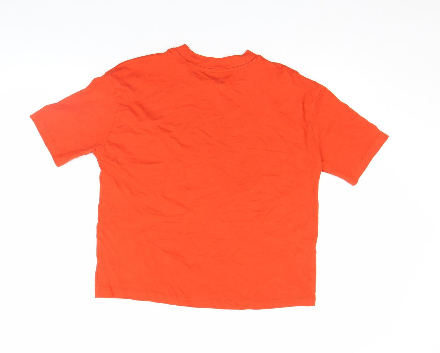 Tu Women’s Orange Cotton T-Shirt Size 8 Crew Neck Short Sleeve