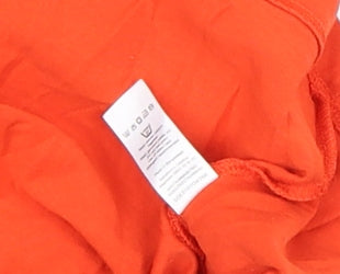 Tu Women’s Orange Cotton T-Shirt Size 8 Crew Neck Short Sleeve