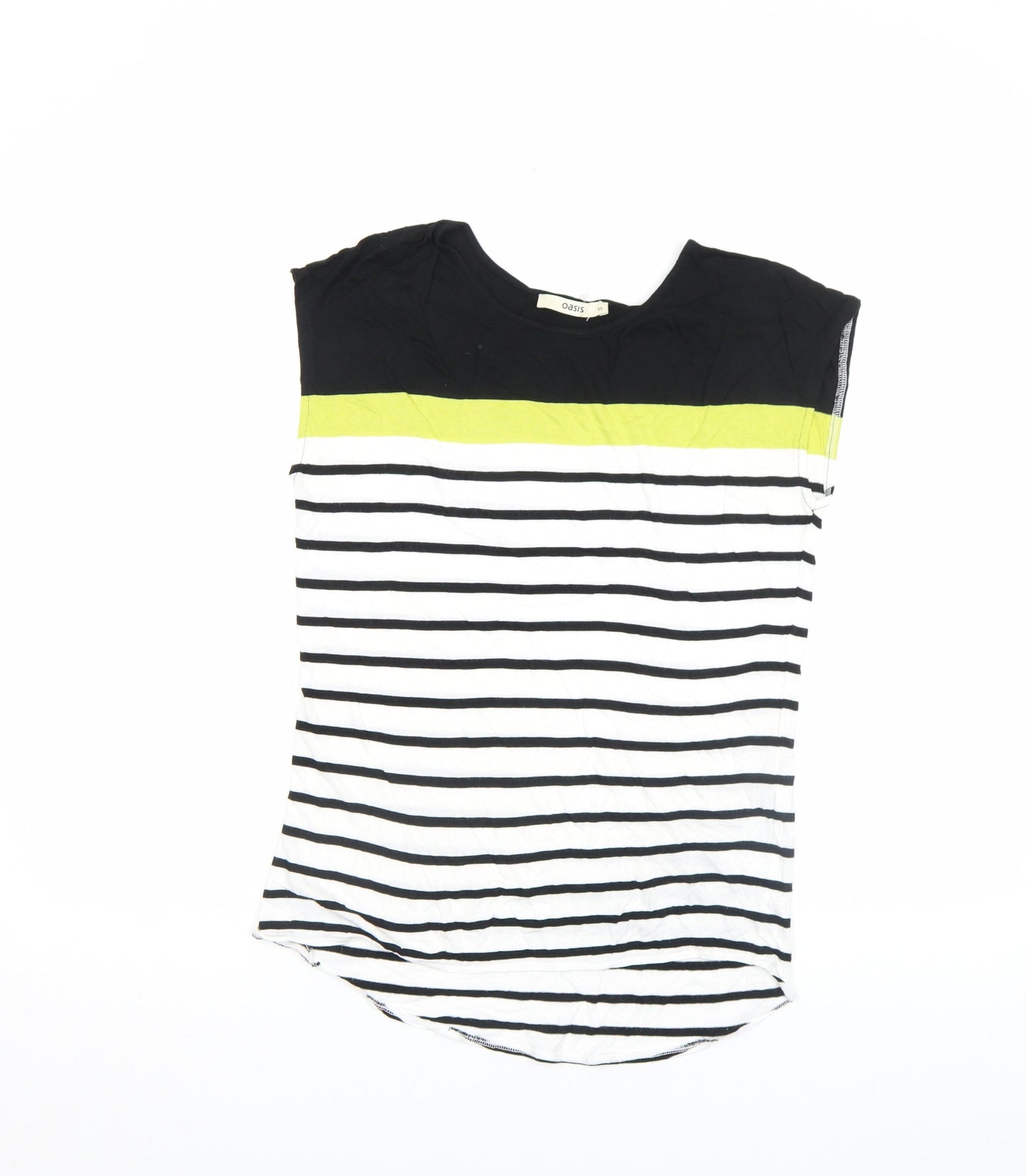 Womens UK Size XS Oasis Black Basic T-Shirt