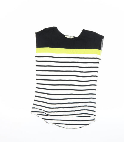 Womens UK Size XS Oasis Black Basic T-Shirt