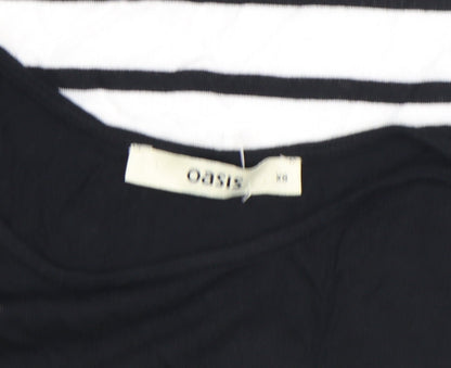 Womens UK Size XS Oasis Black Basic T-Shirt
