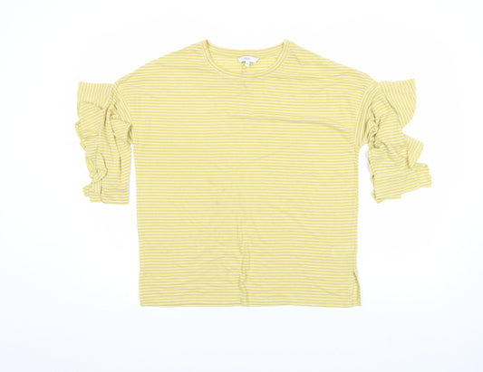 Womens UK Size 10 NEXT Yellow Basic T-Shirt