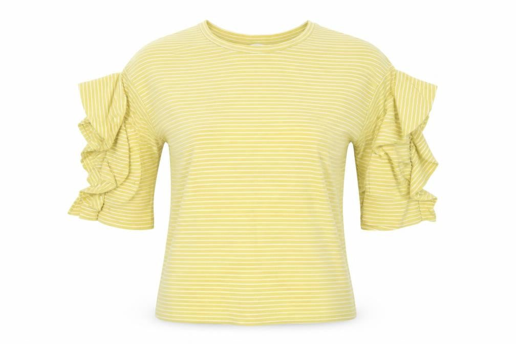 Womens UK Size 10 NEXT Yellow Basic T-Shirt