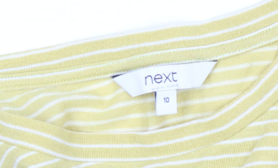 Womens UK Size 10 NEXT Yellow Basic T-Shirt