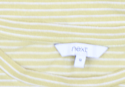 Womens UK Size 10 NEXT Yellow Basic T-Shirt