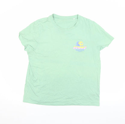 Womens UK Size XL Stanley/Stella Green Basic T-Shirt