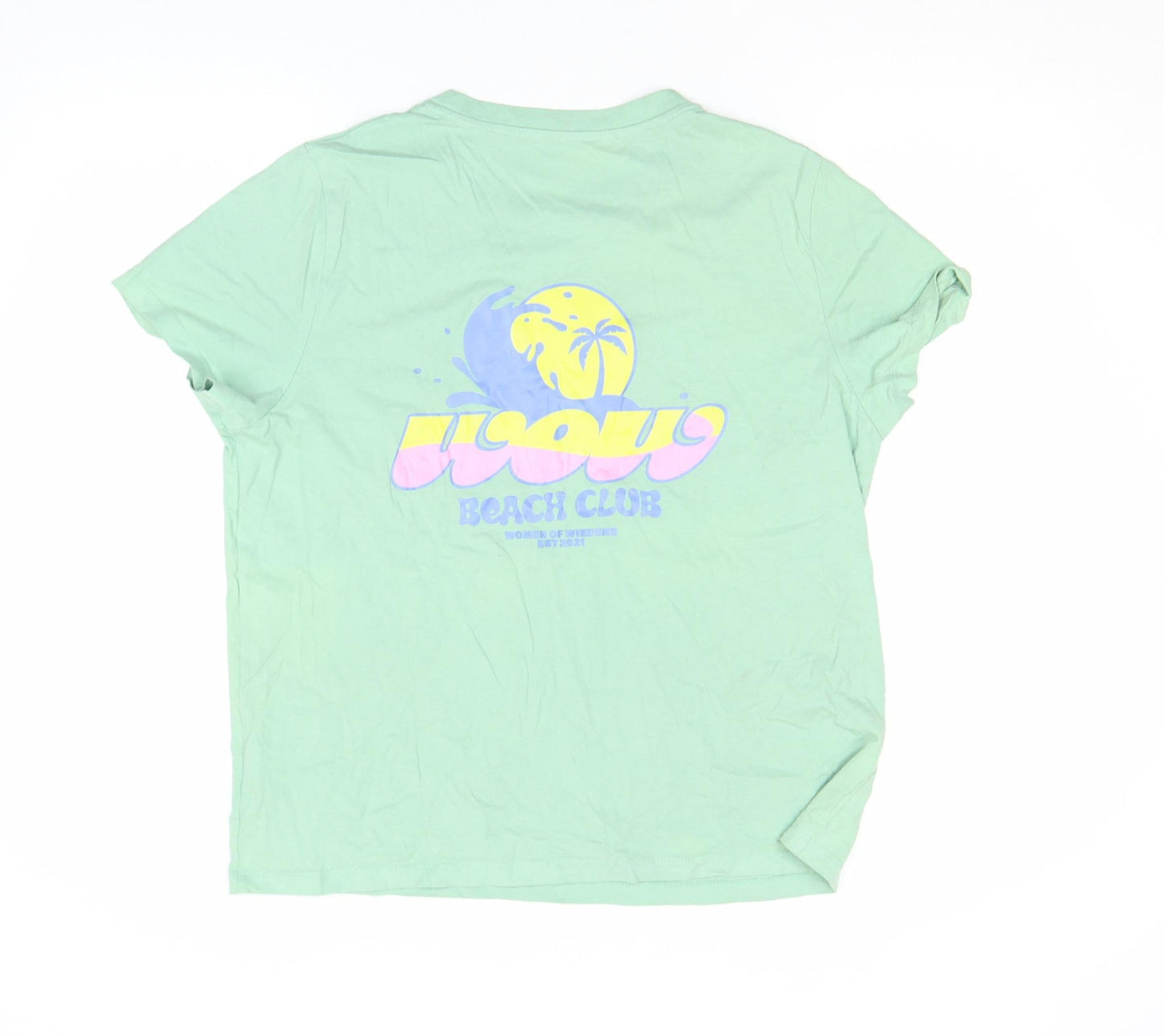Womens UK Size XL Stanley/Stella Green Basic T-Shirt