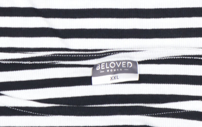 Womens UK Size 2XL Beloved Black Basic T-Shirt