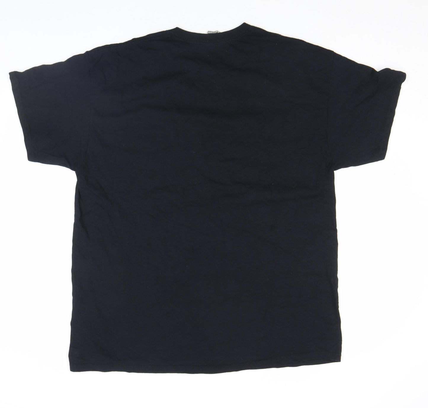 Mens UK Size L Gildan Black  T-Shirt