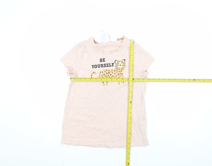 Girls UK Size 10-12 Years H&M Beige Basic T-Shirt