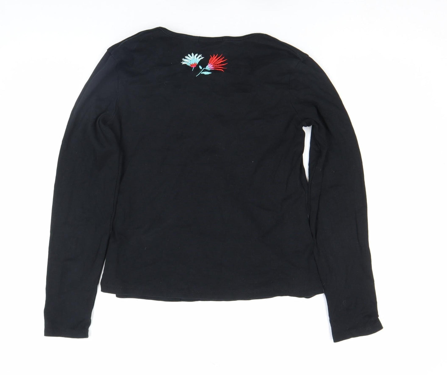 Womens UK Size S Marks and Spencer Black Basic T-Shirt