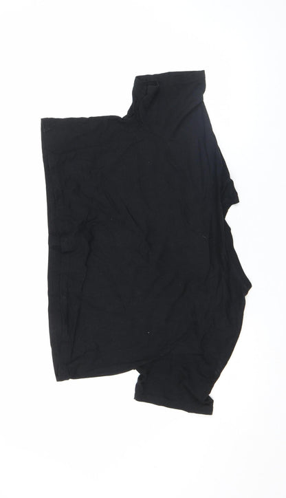Womens UK Size M Disney Black Cropped T-Shirt