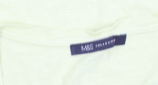 Womens UK Size 12 Marks and Spencer Yellow Basic T-Shirt