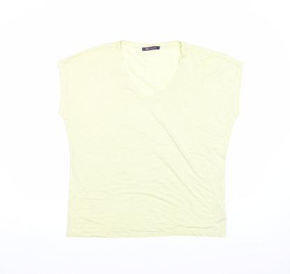 Womens UK Size 12 Marks and Spencer Yellow Basic T-Shirt