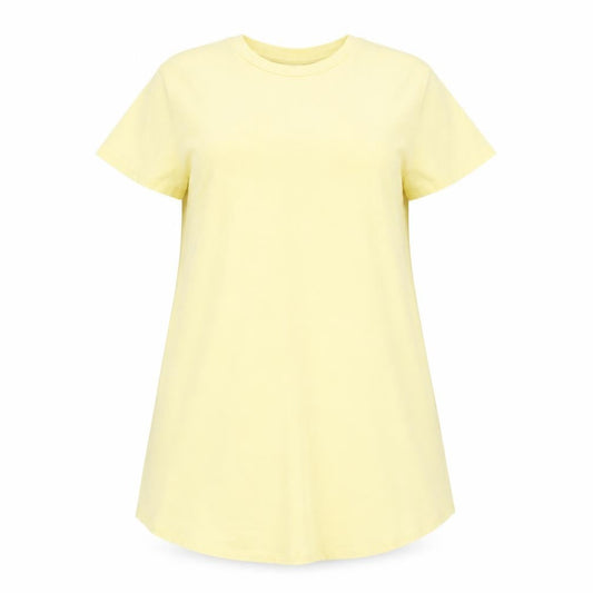 Front view of Long Tall Sally Women’s Yellow, size UK 12, Tall T-Shirt Dress
